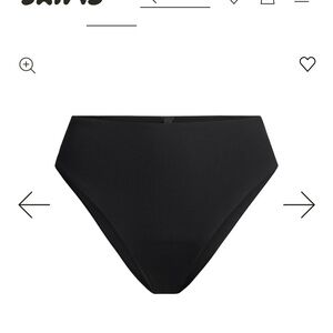 Skims High Waist Black Bikini Bottom Size M